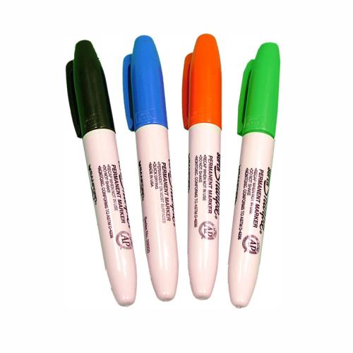 four different permanent markers