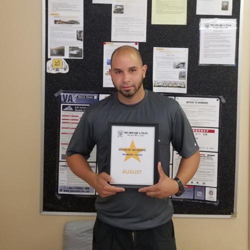 Adalberto Varela, Driver of the Month for Two Men And A Truck, Alexandria VA