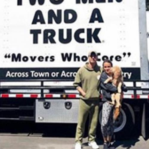 Jessica and Cody in front of truck