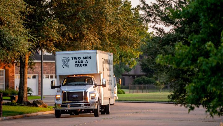 Moving Truck in Front of New House