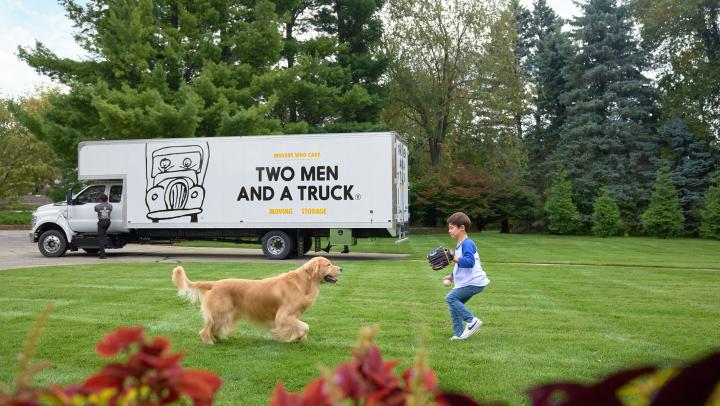 TWO MEN AND A TRUCK moving a family 