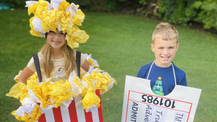 Popcorn and Movie Ticket Costume