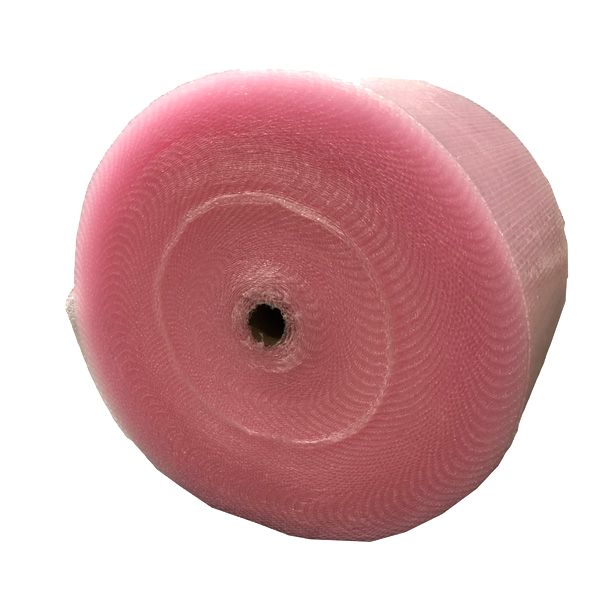 pink bubble wrap roll